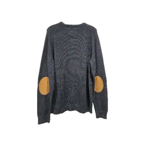 American Eagle Mens Patched Elbow Navy Blue Preppy Warm Pullover Sweater Size XL - Picture 1 of 9